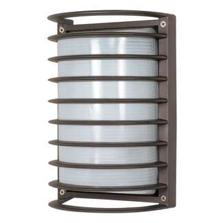 10" - 1 Light - 60W Max Architectural Bronze Finish Clear Ribbed Glass Nuvo Lighting