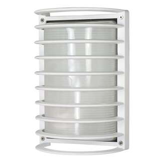 10" - 1 Light - 60W Max Semi Gloss White Finish Clear Ribbed Glass Nuvo Lighting