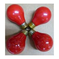 25 Watt - 4 Pack A19 - Red Finish 3,000 Hours - Incandescent Duro-Test Lighting