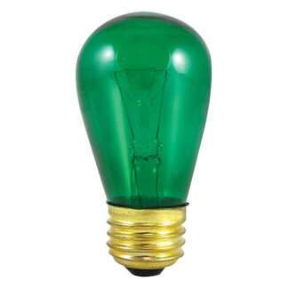 10 Watt - S14 Transparent Green Finish 12,000 Hours H&amp;H Industries