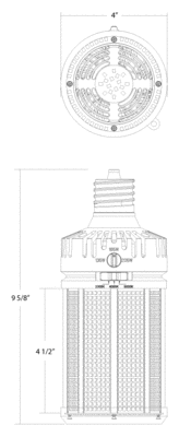 HIDFA-205S-EX39-8CCT-BYP Dimensions