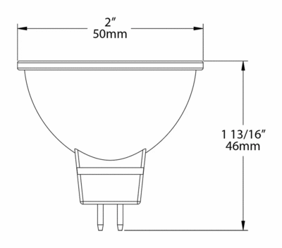 MR16-5.5-850-35D-DIM Dimensions