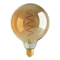 4.5 Watt - 240 Lumens 2000K - 80 CRI Dimmable - Damp Rated G40 LED Spiral Filament Amber Finish Satco Lighting