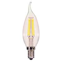 4 Watt - Candelabra Base 2700K - CA11 Filament LED 80 CRI - Clear - Dimmable Satco Lighting