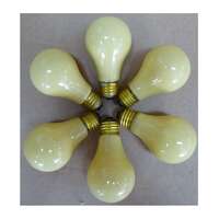 40 Watt - Yellow A19 - Krypton Filled 10,000 Hours - Incandescent 6 Pack Hytron