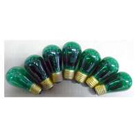 11 Watt - S14 Transparent Green Incandescent Medium Base - 130V Budget Lighting