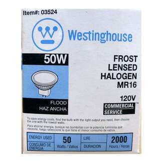 Westinghouse 50W 120V GU7.9 Base MR16 Frost Halogen Flood Light Bulb
