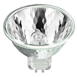 35W - 6,000 Candlepower MR16 - 12&amp;deg; Narrow Spot Halogen - Clear - 12V 5,000 Hour - GU5.3 Base Ushio