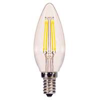 3.5 Watt - 350 Lumens 5000K - 80 CRI - 15,000 Hour C11 - Dimmable Candelabra Base LED Filament - Clear Satco Lighting