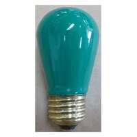 11 Watt - S14 Ceramic Green Incandescent - 8,000 Hour Medium Base - 130-135V Duro-Test