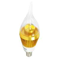 3 Watt - 245 Lumens 2700K - LED - 40,000 Hour CA12 - Dimmable Candelabra Base SunLite