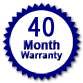 40 Month Warranty