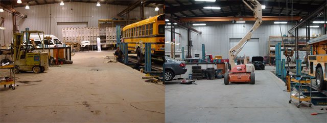 Watt-Hawk fixture before and after