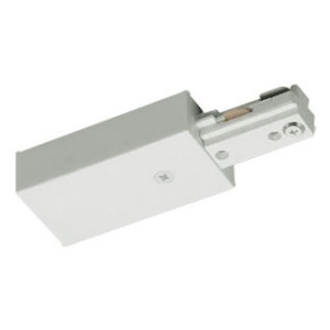 Nora Track Light NT-316W - White - Live End Feed - Single Circuit - Compatible with Halo Track