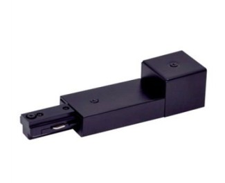 Nora Track Light NT-328B - Black - Live End Conduit Connector - Single Circuit - Compatible with Halo Track