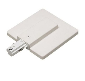 Nora Track Light NT-352W - White - Live End Feed with Canopy - Single Circuit - Compatible with Halo Track