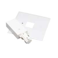 Nora Track Light NT-311B - Black - Live End Feed with Canopy - Single Circuit - Compatible with Halo Track