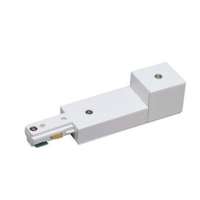 Nora Track Light NT-328S - Silver - Live End Conduit Connector - Single Circuit - Compatible with Halo Track