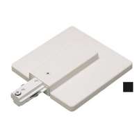 Nora Track Light NT-352B - Black - Live End Feed with Canopy - Single Circuit - Compatible with Halo Track